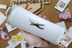 Гравировка изображения на термокружке
